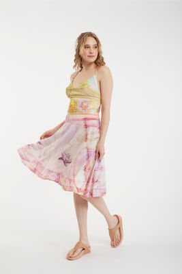 IPNG: Sunisfaction Seashells Illusion High Waist Midi Skirt