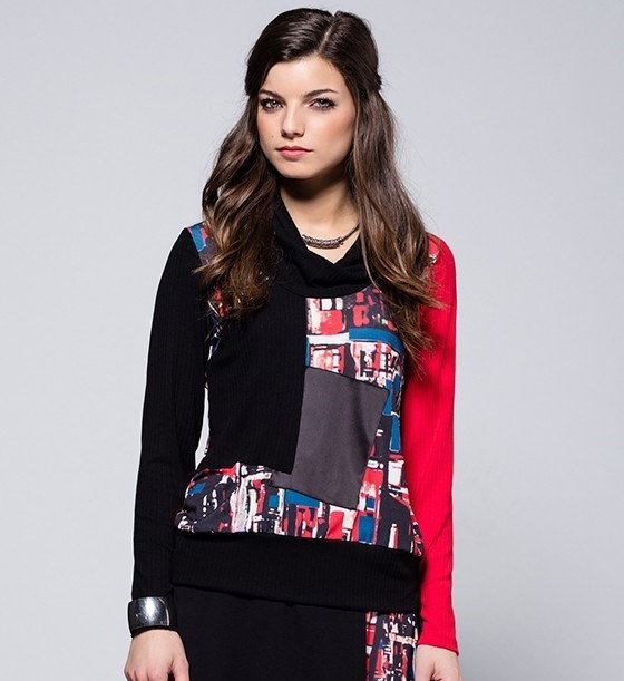 Maloka: Sexy Sprinkles Color Block Crepe Sweater SOLD OUT