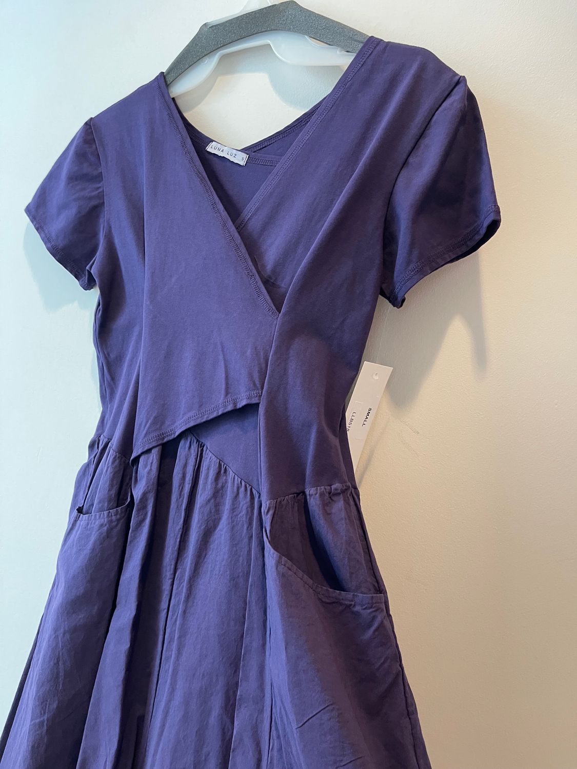Luna Luz: Domingo Cap Sleeve Dress In Iris