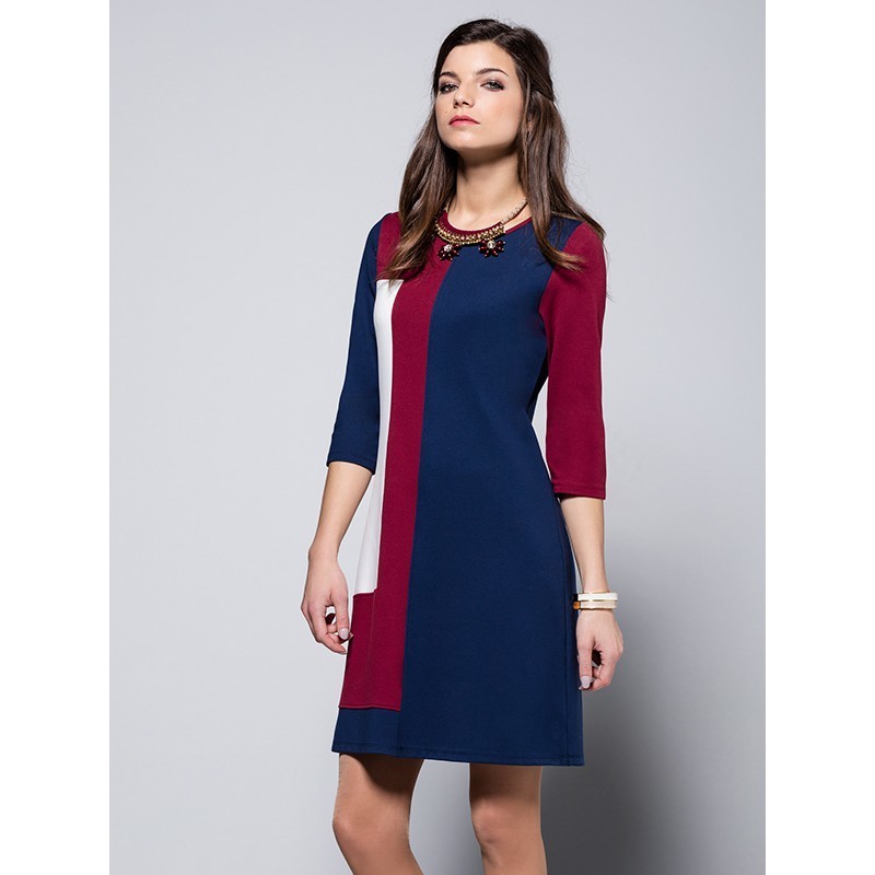 Maloka: Color Block Ponte Roma Shift Dress SOLD OUT