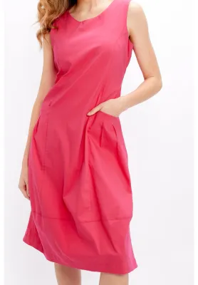 Dolcezza: The Ultimate Pocket Dress In Fuschia Dolcezza: The Ultimate Pocket Dress In Fuschia