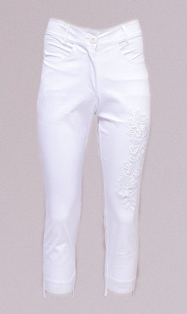 Maloka: Cotton Twill Cropped Flower Legging