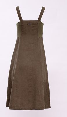 Maloka: Chocolate Flared Linen Sundress