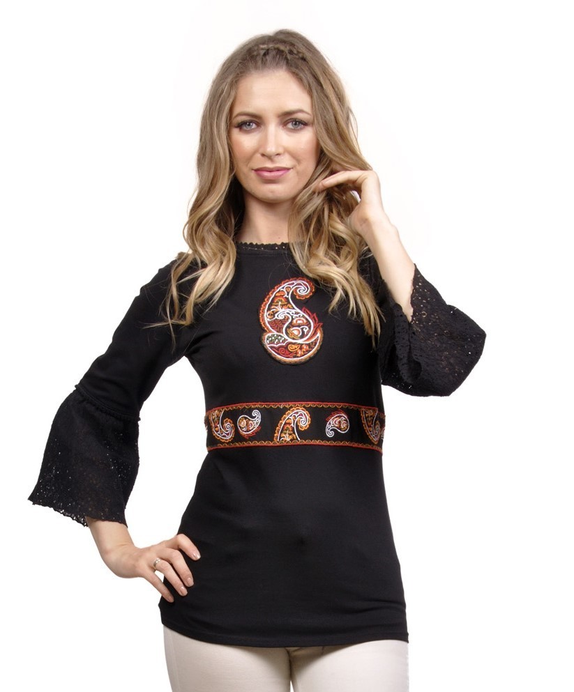 Savage Culture: Eyelash Fringed &amp; Bell Cuffed Tunic Rebeca