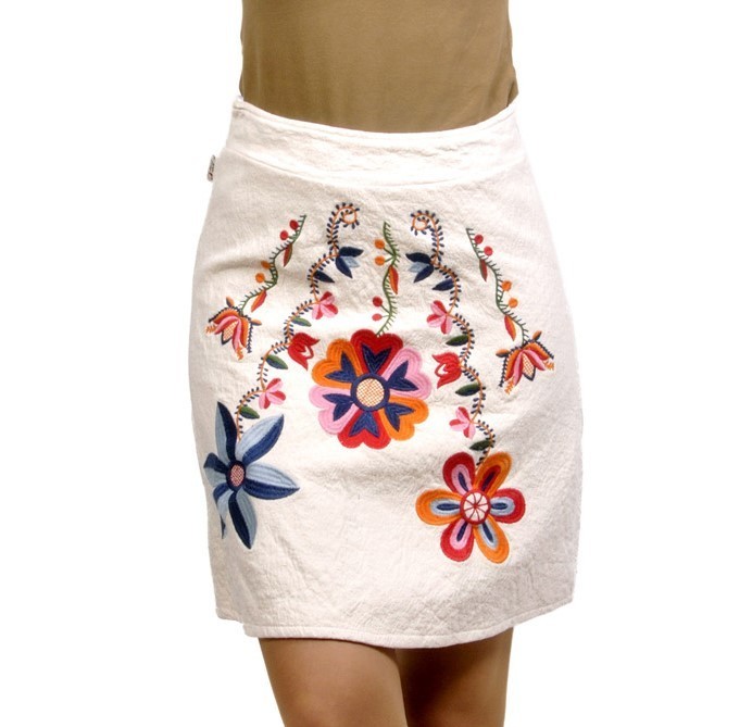 Savage Culture: Candy Cane Karlina Embroidered Skirt (Few Left!)