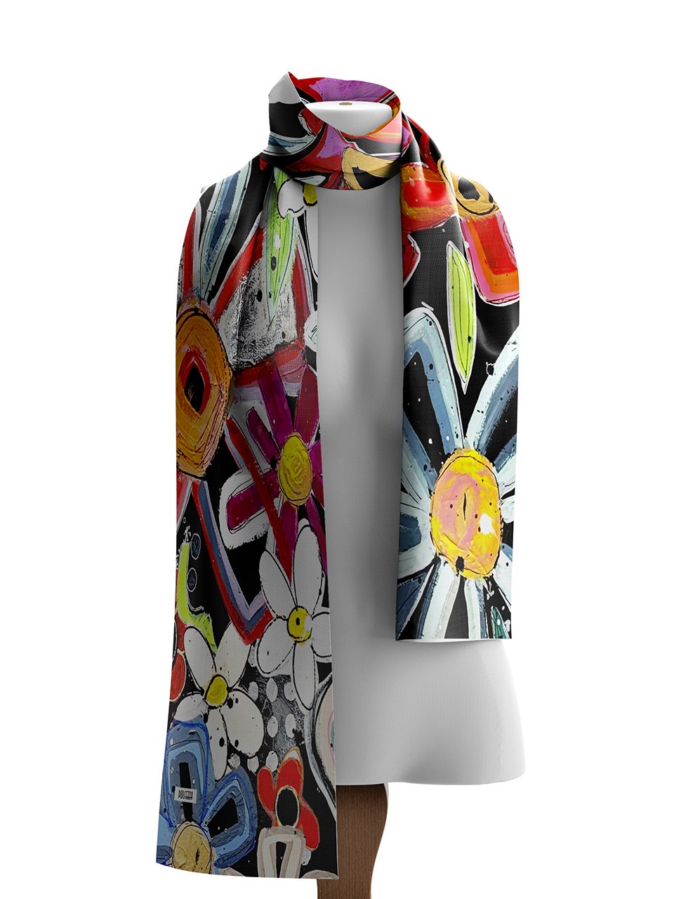 Dolcezza By Wild Curves: 'Pour Toi Minnie De Mickey' Art Scarf