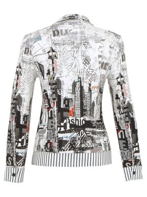 Dolcezza By Wild Curves: Lady In Paris Almost Monochrome Jacket Top (74672)