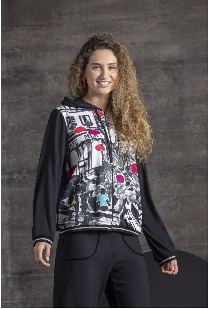 Maloka: Piano Music Street Zip Up Jacket