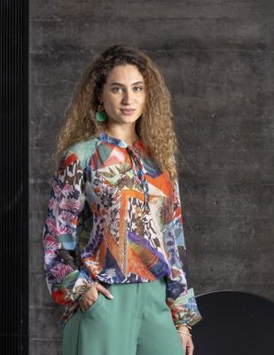 Maloka: Starry Night And Day Art Blouse Maloka: Starry Night And Day Art Blouse