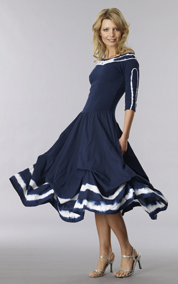 Luna Luz: Shibori Off The Shoulder Tied &amp; Dyed Dress SOLD OUT