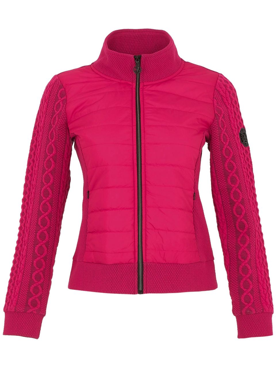 Dolcezza By Wild Curves: Woven Jacket With Puffer Front (74818)