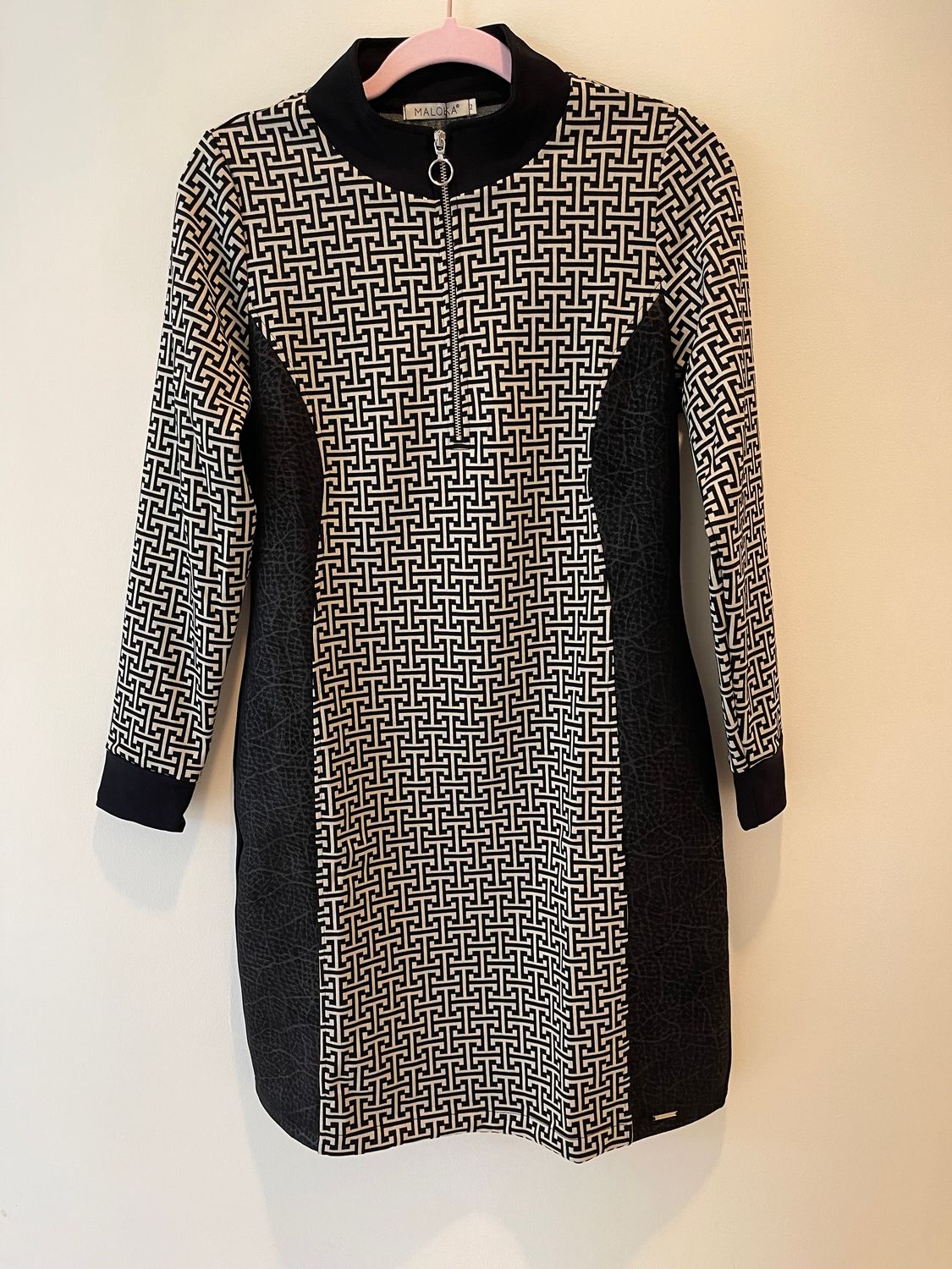 Maloka: Almost Monochrome Patchwork Dress