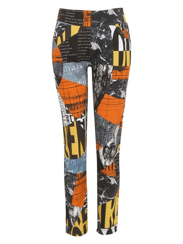 Dolcezza By Wild Curves: Newspaper Art Pull On Pants (74668)