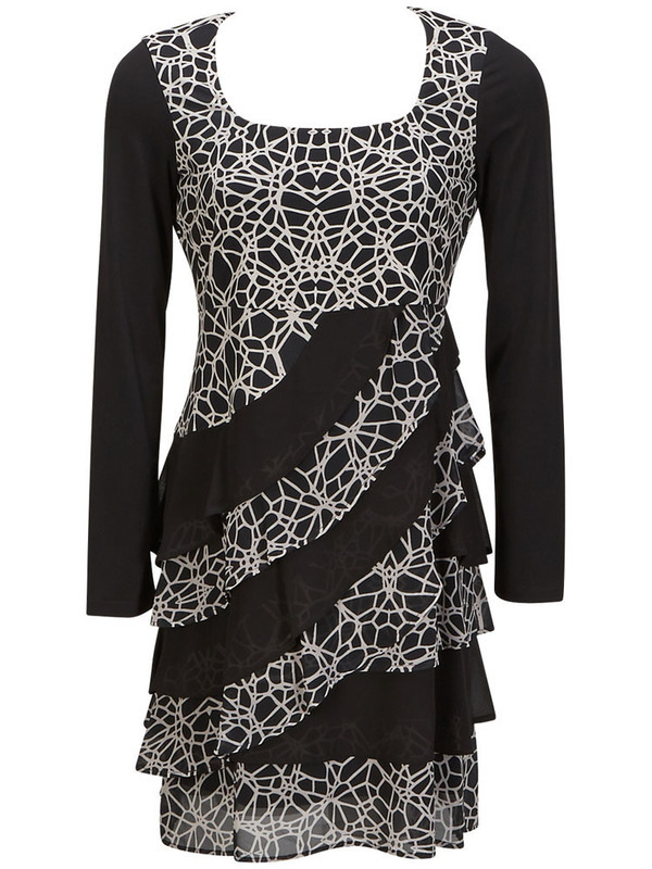 Eroke Italy: Asymmetrical Layers of Ruffles Dress Eroke Italy: Asymmetrical Layers of Ruffles Dress