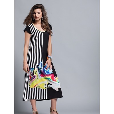 Maloka: Splash Me Sexy Silky Sundress With Capped Sleeve