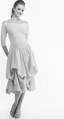 Luna Luz: 3/4 Sleeves Belleza Dress With Ties In White
