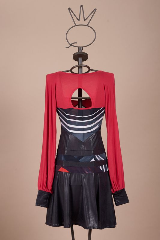 Save The Queen: Deconstructed Rose Flared Dress
