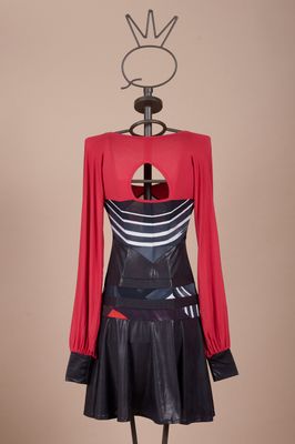 Save The Queen: Deconstructed Rose Flared Dress
