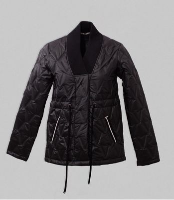 Maloka: Black Shimmer Multi- Media Puffer Coat
