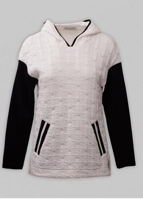 Maloka: Quilted Raglan Hoodie Top