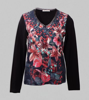 Maloka: Red Lily Art Top