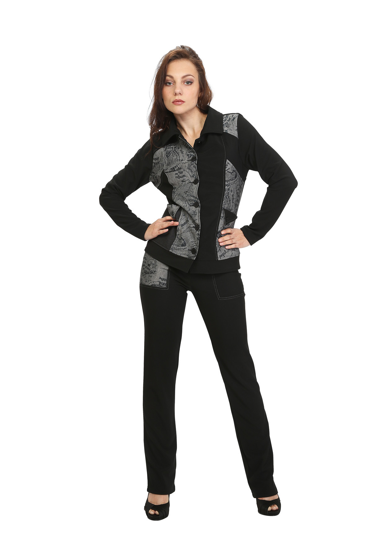 S'Quise Paris: Inverted Pocket Printed Jacket