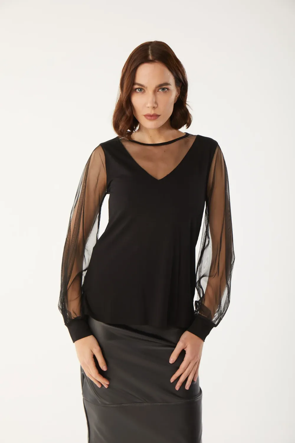 Isle Apparel By Wild Curves: Black Dress Top