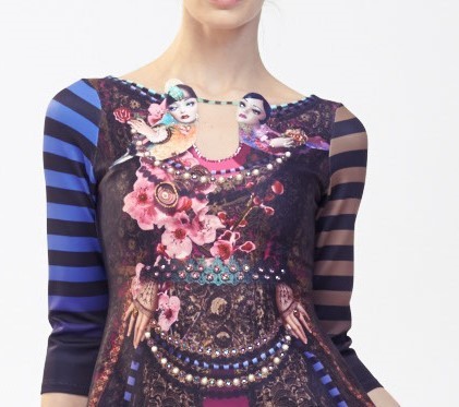 IPNG: Venetian Mask Color Block Dress (Ship Immed, 1 Left!)
