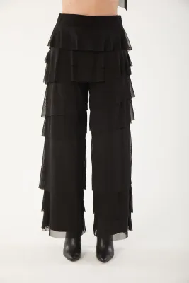 Isle Apparel By Wild Curves: Black Mesh Brulee Pant