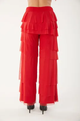 Isle Apparel By Wild Curves: Lipstick Mesh Brulee Pant