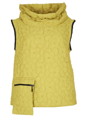 Kozan By Wild Curves: Quilted Honeydew Aris Vest In Dragon Fruit