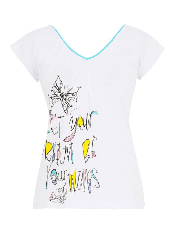 Dolcezza By Wild Curves: Butterfly Graffiti Cotton Top