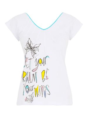Dolcezza By Wild Curves: Butterfly Graffiti Cotton Top