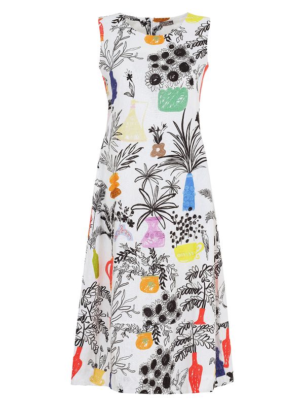 Dolcezza By Wild Curves: Summer Bouquet Linen Dress
