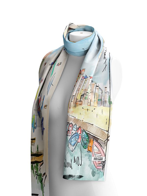 Dolcezza By Wild Curves: Le Sable Et La Mer Art Scarf (25900)