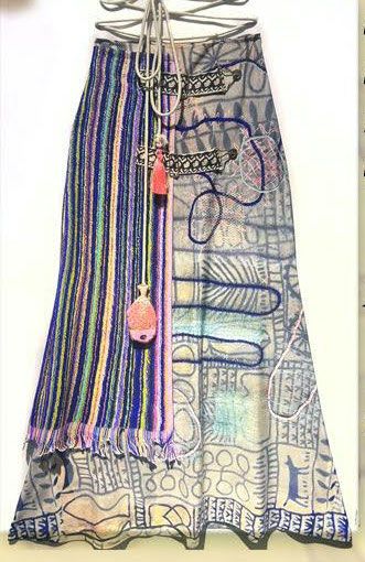 IPNG: Summery Pink Glofish Asymmetrical Sketch Skirt