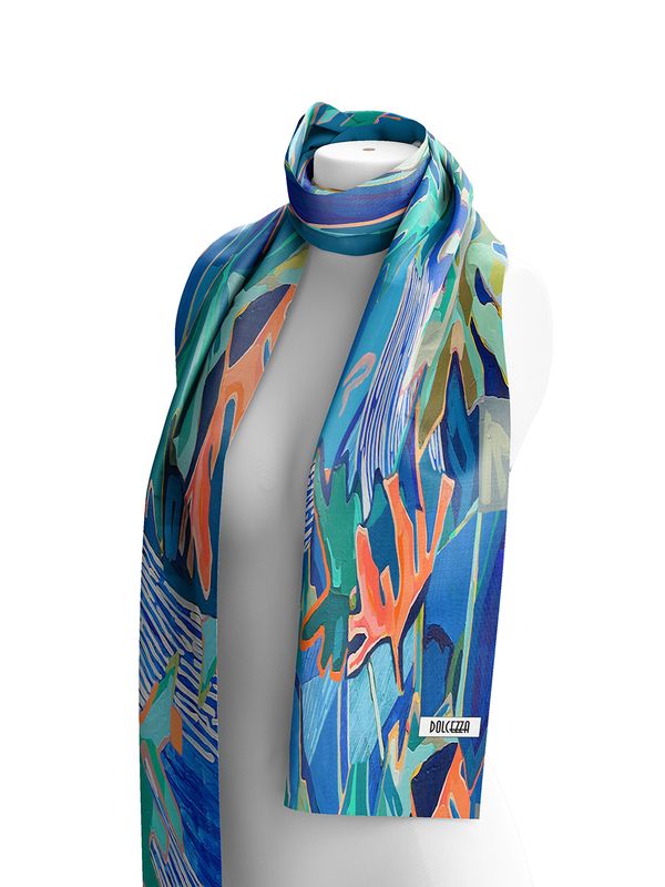 Dolcezza By Wild Curves: Palmetto Art Scarf (25907)