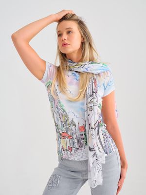 Dolcezza By Wild Curves: Sunday Afternoon Art Scarf (25910)