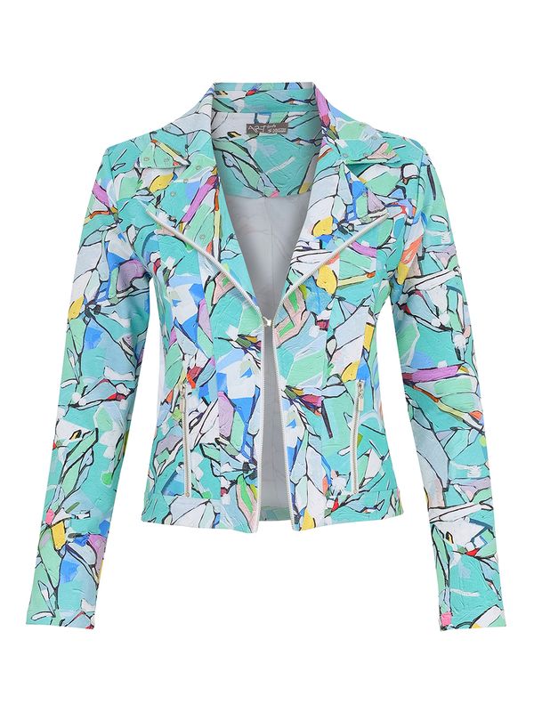 Dolcezza By Wild Curves: Half Moon Morning Zip Blazer (25620)