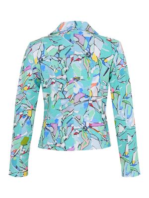 Dolcezza By Wild Curves: Half Moon Morning Zip Blazer (25620)