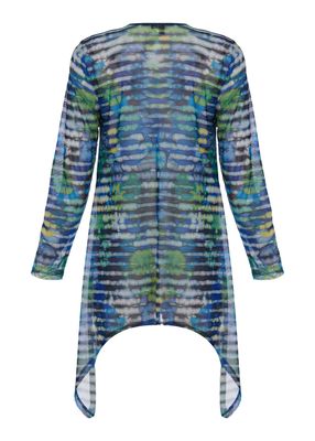Kozan by Wild Curves: Mabel Mesh Tunic In Lake (SH-4686)