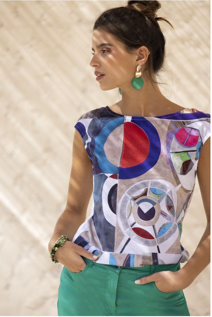 Paul Brial: Geo Rose Petals Top