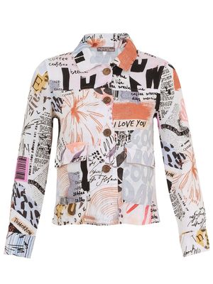 Dolcezza By Wild Curves: Coffee Time Linen Jacket (25652)