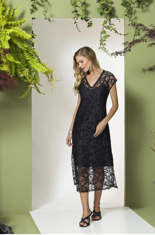 Maloka: Bubbles Overlay Midi Dress