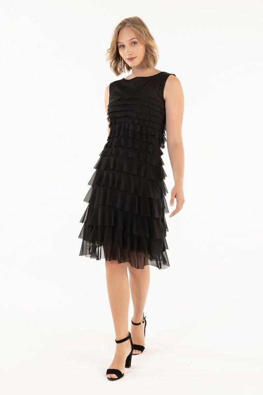 Isle Apparel By Wild Curves: Black Mesh Gemma Dress