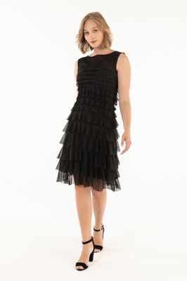 Isle Apparel By Wild Curves: Black Mesh Gemma Dress