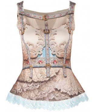IPNG: Romantic Belted Bodice &amp; Lace Illusion Top SOLD OUT