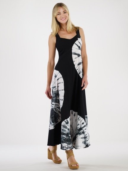 Luna Luz: Globe Tie Dye Sweetheart Dress SOLD OUT