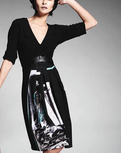 Save The Queen Italy: Enchanted Forest Faux Leather Waist Dress (1 Left!) STQ_FOREST_N