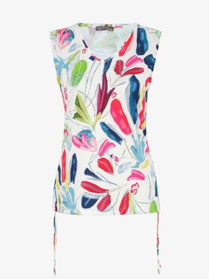 Dolcezza By Wild Curves: Tropical Trace Art Top Dolcezza By Wild Curves: Tropical Trace Art Top